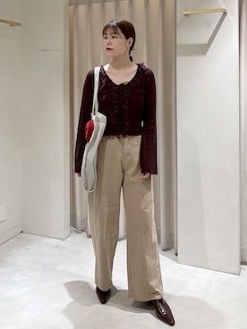 「アイテム（キーホルダー）」を使った、maayaさん（レディース・157cm）の秋コーディネート