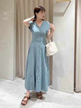 「FREE'S MART（フリーズマート）のアイテム（ワンピース）」を使った、maayaさん（レディース・157cm）の夏コーディネート