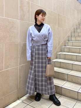 「カシュクールニット」｜maayaさん（レディース・157cm）の秋コーディネート