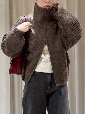 「アイテム（ブルゾン）」を使った、maayaさん（レディース・157cm）の秋コーディネート