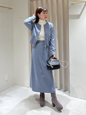 「ラメニット」｜「アイテム（ワンピース/ドレス）」を使った、maayaさん（レディース・157cm）の冬コーディネート