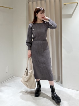 「コート」｜「アイテム（ブルゾン）」を使った、maayaさん（レディース・157cm）の冬コーディネート