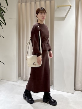 「アイテム（ワンピース）」を使った、maayaさん（レディース・157cm）の秋コーディネート