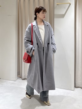 「アイテム（チェスターコート）」を使った、maayaさん（レディース・157cm）の秋コーディネート