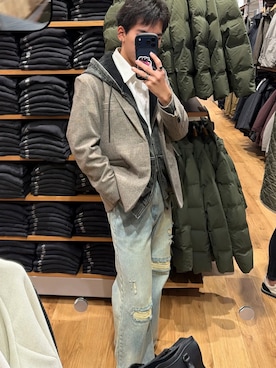 「アイテム（テーラードジャケット）」を使った、琉雅-Ryugaさん（メンズ・173cm・10代）の秋コーディネート