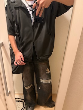 「アイテム（ジャージ）」を使った、琉雅-Ryugaさん（メンズ・173cm）の秋コーディネート