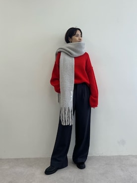 「CITEN（シテン）のアイテム（スラックス）」を使った、MIKU SUGIMOTOさん（レディース・157cm）の秋コーディネート