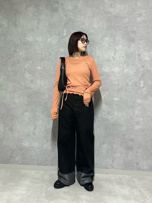 【美品✨】LIVINGTONE DOLKワイドデニムパンツ ロールアップ 36 ユニセックス) ロールアップワイドデニムパンツ | ファッション