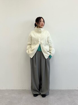 「ベーシック/トラッド」｜「アイテム（ブルゾン）」を使った、MIKU SUGIMOTOさん（レディース・157cm）の冬コーディネート