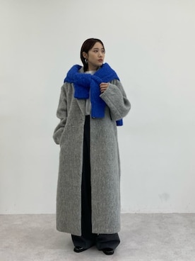 「ベーシック/トラッド」｜「アイテム（チェスターコート）」を使った、MIKU SUGIMOTOさん（レディース・157cm）の冬コーディネート