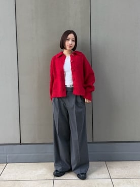 「アイテム（アンダーウェア）」を使った、MIKU SUGIMOTOさん（レディース・157cm）の冬コーディネート