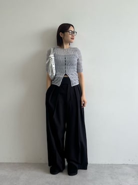 「CITEN（シテン）のアイテム（スラックス）」を使った、MIKU SUGIMOTOさん（レディース・157cm）の秋コーディネート