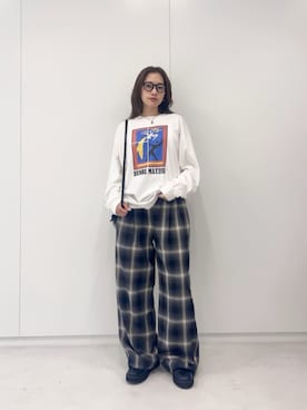 「CITEN（シテン）のアイテム（スラックス）」を使った、MIKU SUGIMOTOさん（レディース・157cm）の秋コーディネート