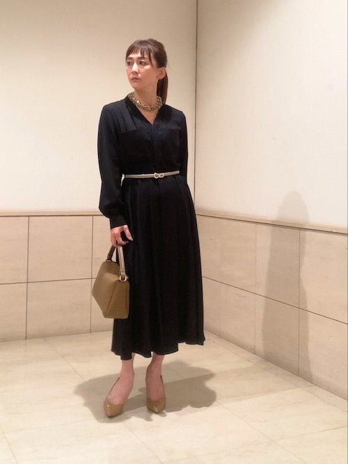 ANAYI（アナイ）の「ウールアムンゼンポケットフレア ワンピース