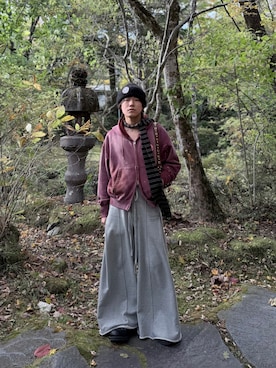 「アイテム（ニットキャップ/ビーニー）」を使った、yoshiさん（メンズ・168cm）の秋コーディネート