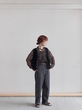 「NOMBRE IMPAIR（ノンブルアンペール）のアイテム」を使った、okamura.さん（レディース・151cm）の秋コーディネート