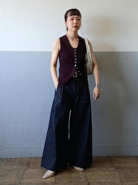 「アイテム（リング）」を使った、touharaさん（レディース・158cm・30代）の夏コーディネート