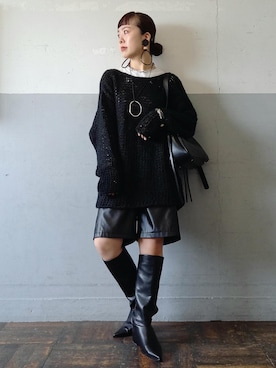 「アイテム（ブーツ）」を使った、touharaさん（レディース・158cm・30代）の秋コーディネート