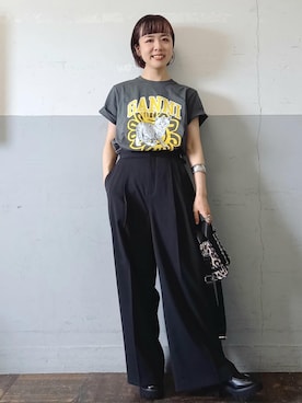 「ADAM ET ROPÉ」｜「アイテム（レインシューズ）」を使った、touharaさん（レディース・158cm）の夏コーディネート