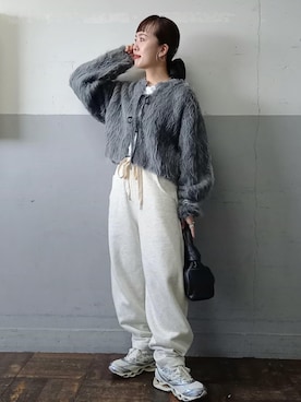 「アイテム（スウェットパンツ）」を使った、touharaさん（レディース・158cm・30代）の秋コーディネート