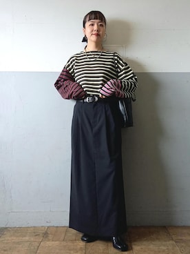 「アイテム（スカート）」を使った、touharaさん（レディース・158cm・30代）の秋コーディネート