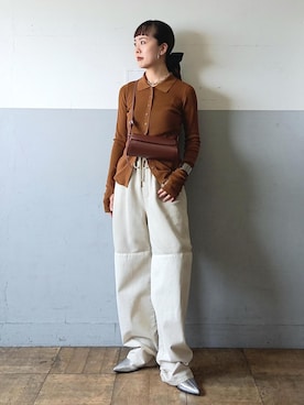 「アイテム（シュシュ）」を使った、touharaさん（レディース・158cm）の夏コーディネート