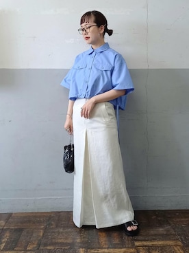 「半袖」｜touharaさん（レディース・158cm）の春コーディネート