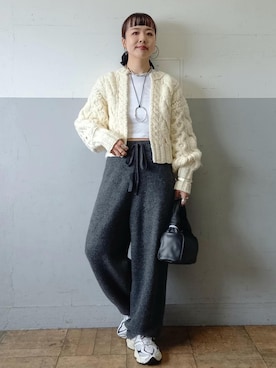 「ADAM ET ROPE'（アダムエロペ）のアイテム」を使った、touharaさん（レディース・158cm）の秋コーディネート