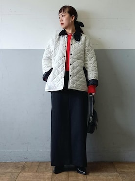 「アイテム（ナイロンジャケット）」を使った、touharaさん（レディース・158cm）の秋コーディネート