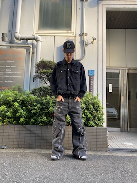 「DANKE SCHON（ダンケシェーン）のアイテム（デニムジャケット）」を使った、SHOさん（メンズ・179cm）の秋コーディネート