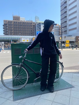 「DANKE SCHON（ダンケシェーン）のアイテム（帽子）」を使った、SHOさん（メンズ・179cm）の春コーディネート