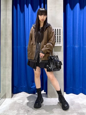 「アイテム（ブルゾン）」を使った、koyukiさん（レディース・165cm）の秋コーディネート