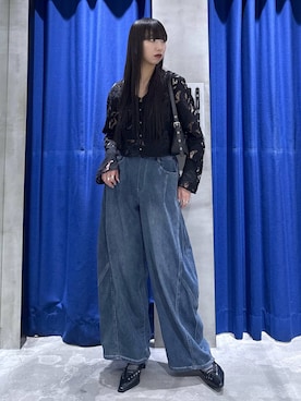 「PAGEBOY（ページボーイ）のベルトハンドBAG（ハンドバッグ、ブラック系）」を使った、koyukiさん（レディース・165cm）の春コーディネート