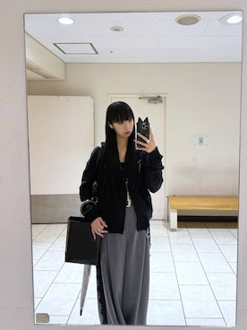 「PAGEBOY（ページボーイ）のモードバックルベルト3（ベルト、ブラック系）」を使った、koyukiさん（レディース・165cm）の夏コーディネート