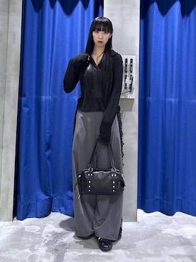 「PAGEBOY（ページボーイ）のサイドレースパンツ / スラックス（スラックス）」を使った、koyukiさん（レディース・165cm）の夏コーディネート