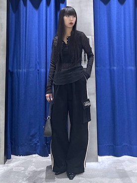 「PAGEBOY（ページボーイ）のベルトハンドBAG（ハンドバッグ、ブラック系）」を使った、koyukiさん（レディース・165cm）の春コーディネート