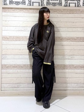 「PBLIM（ページボーイリム）のアイテム（Tシャツ/カットソー）」を使った、koyukiさん（レディース・165cm）の秋コーディネート