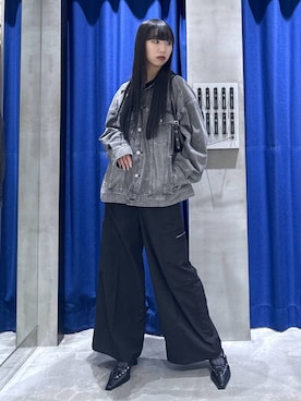 「PAGEBOY（ページボーイ）のベルトハンドBAG（ハンドバッグ、ブラック系）」を使った、koyukiさん（レディース・165cm）の冬コーディネート