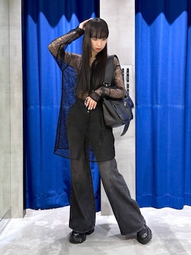 「アイテム（シャツワンピース）」を使った、koyukiさん（レディース・165cm）の夏コーディネート