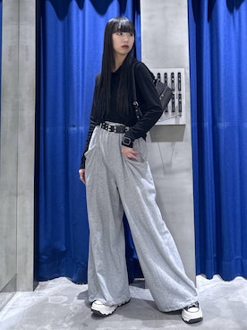 「PAGEBOY（ページボーイ）のベルトハンドBAG（ハンドバッグ、ブラック系）」を使った、koyukiさん（レディース・165cm）の冬コーディネート