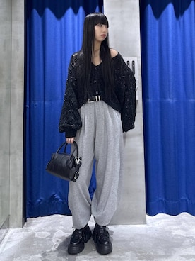 「PAGEBOY（ページボーイ）のアイテム（スウェットパンツ）」を使った、koyukiさん（レディース・165cm）の夏コーディネート
