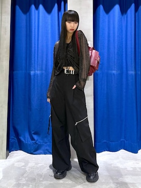 「アイテム（カーゴパンツ）」を使った、koyukiさん（レディース・165cm・20代）の夏コーディネート