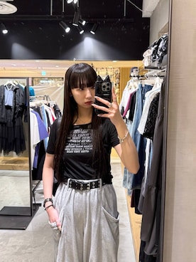 「PAGEBOY（ページボーイ）のデカポウラケパンツ【4color・2size】（スウェットパンツ、グレー系）」を使った、koyukiさん（レディース・165cm）の春コーディネート