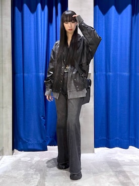 「アイテム（テーラードジャケット、ブラック系）」を使った、koyukiさん（レディース・165cm）の秋コーディネート