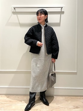 「アイテム（ブルゾン）」を使った、kanazashiさん（レディース・159cm）の秋コーディネート