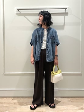「NOLLEY’S（ノーリーズ）のアイテム」を使った、kanazashiさん（レディース・159cm）の夏コーディネート