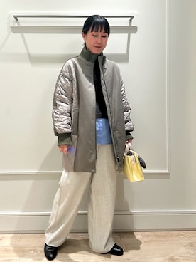 「アイテム（ダッフルコート）」を使った、kanazashiさん（レディース・159cm）の冬コーディネート