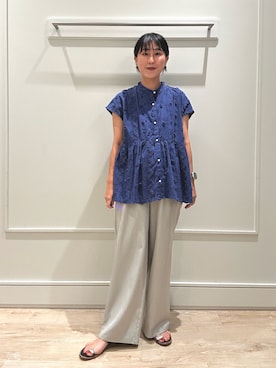 「パンツスタイル」｜kanazashiさん（レディース・159cm・40代）の夏コーディネート