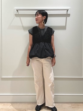 「アイテム（シャツ/ブラウス）」を使った、kanazashiさん（レディース・159cm・40代）の夏コーディネート