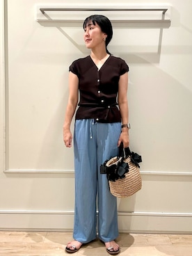 「MICO COULIER（ミコクリエ）のアイテム」を使った、kanazashiさん（レディース・159cm）の夏コーディネート